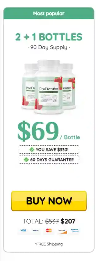 prodentim price – 3 bottles